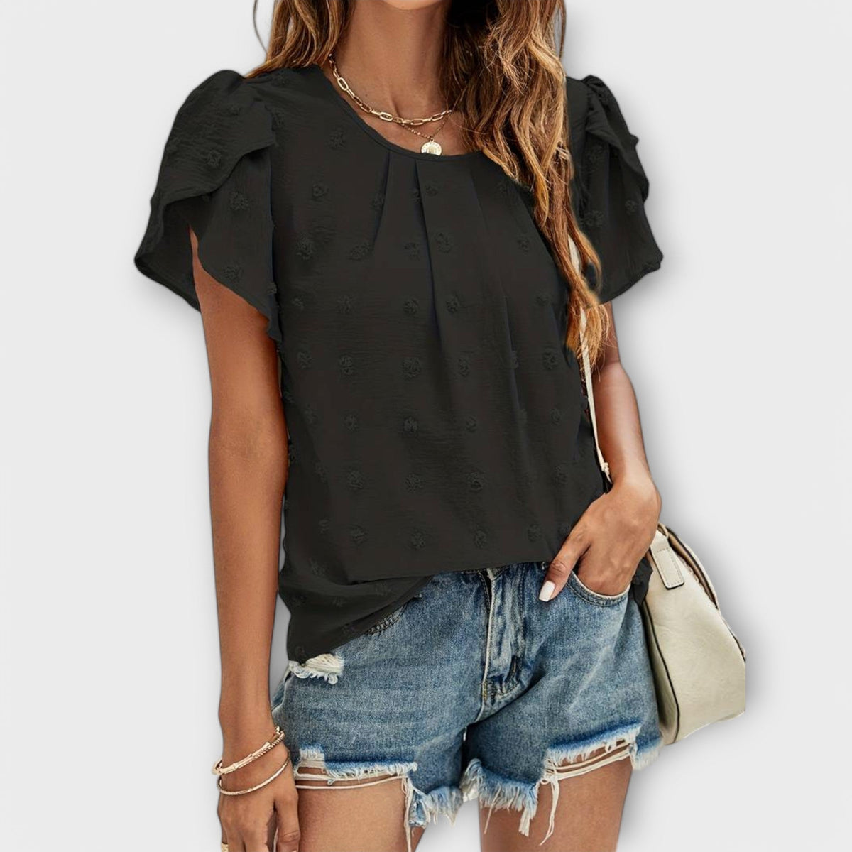 Charlotte | Blusa de Lunares Suizos