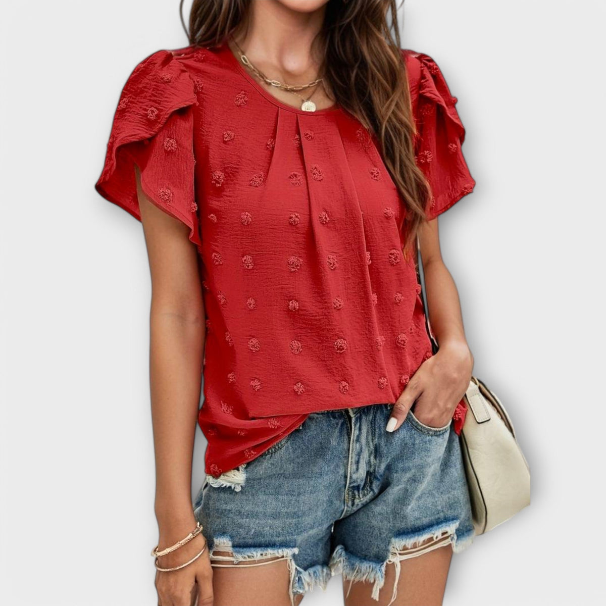 Charlotte | Blusa de Lunares Suizos