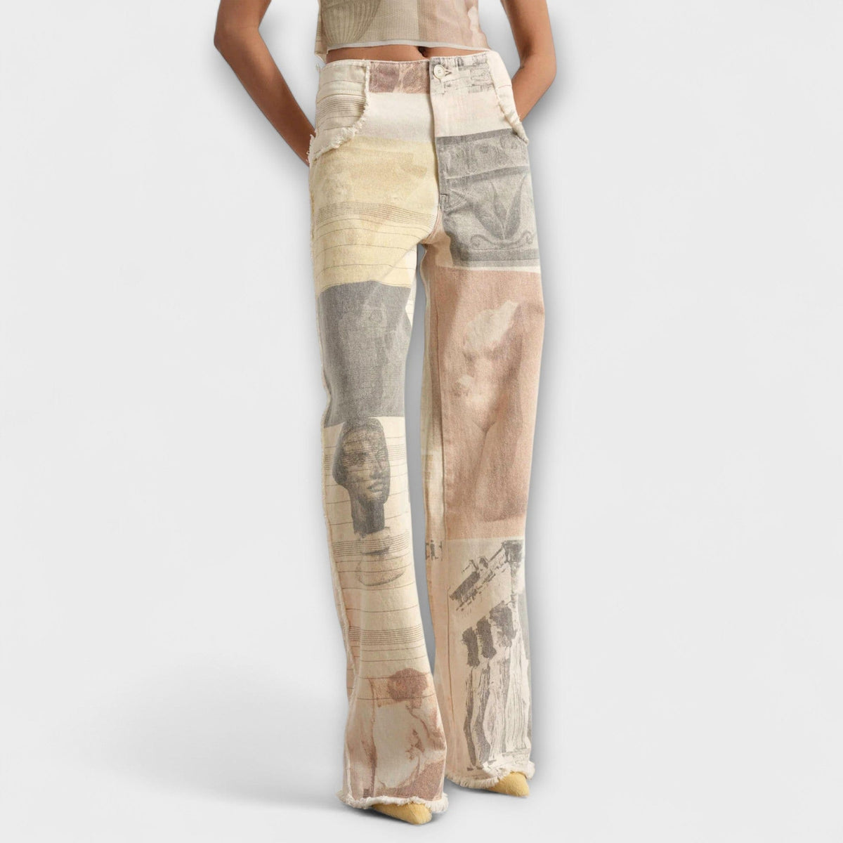 Rhea | Vaquero Vintage Estampado Ancho