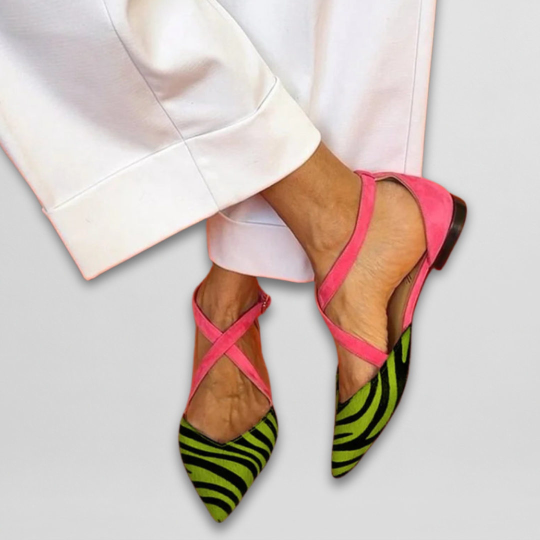 Fenna | Sandalia con Estampado de Cebra