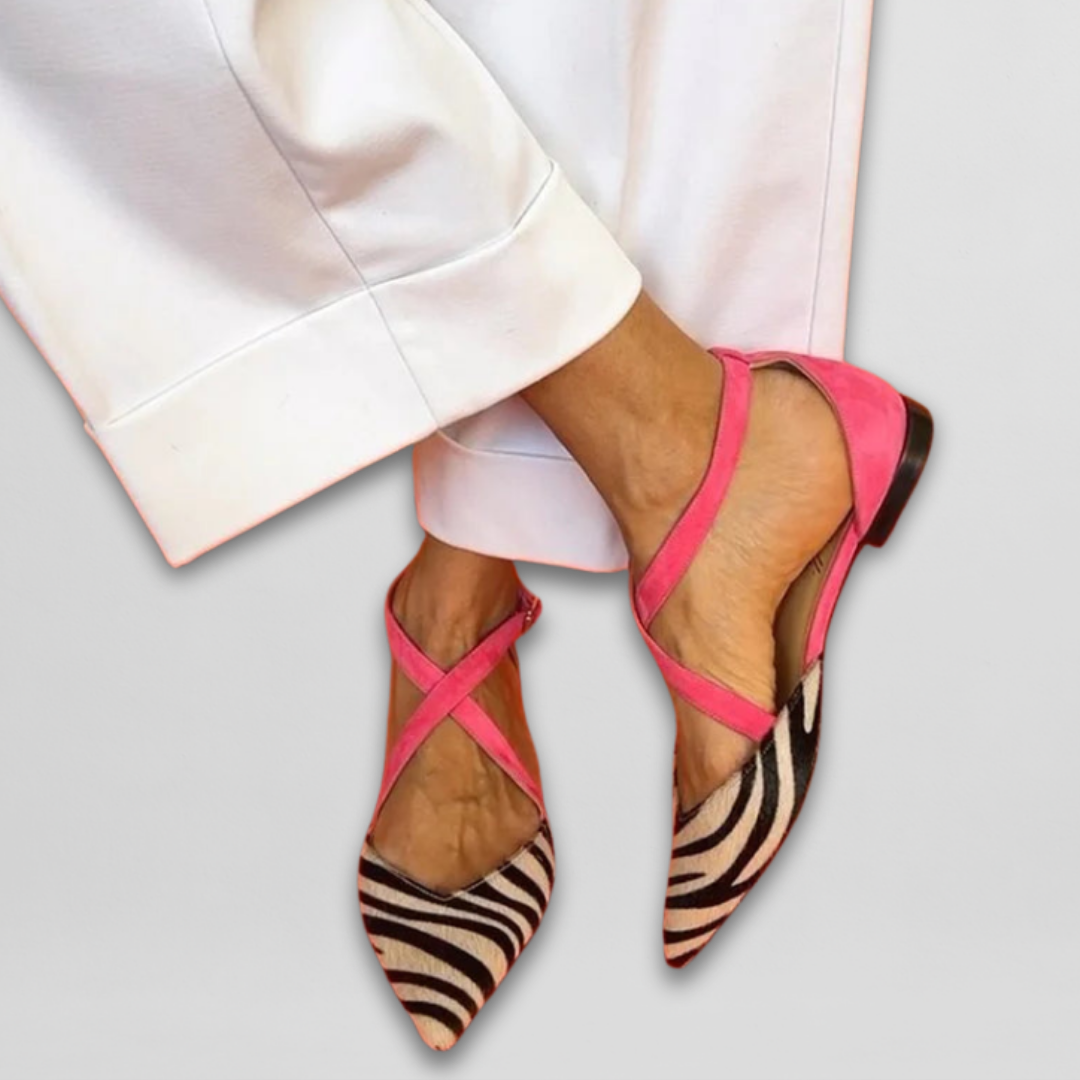 Fenna | Sandalia con Estampado de Cebra
