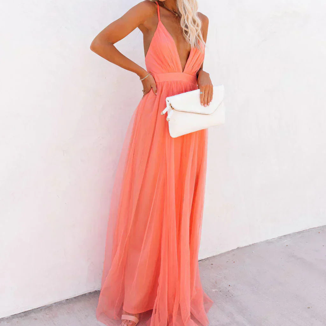 Marta | Vestido Maxi Coral