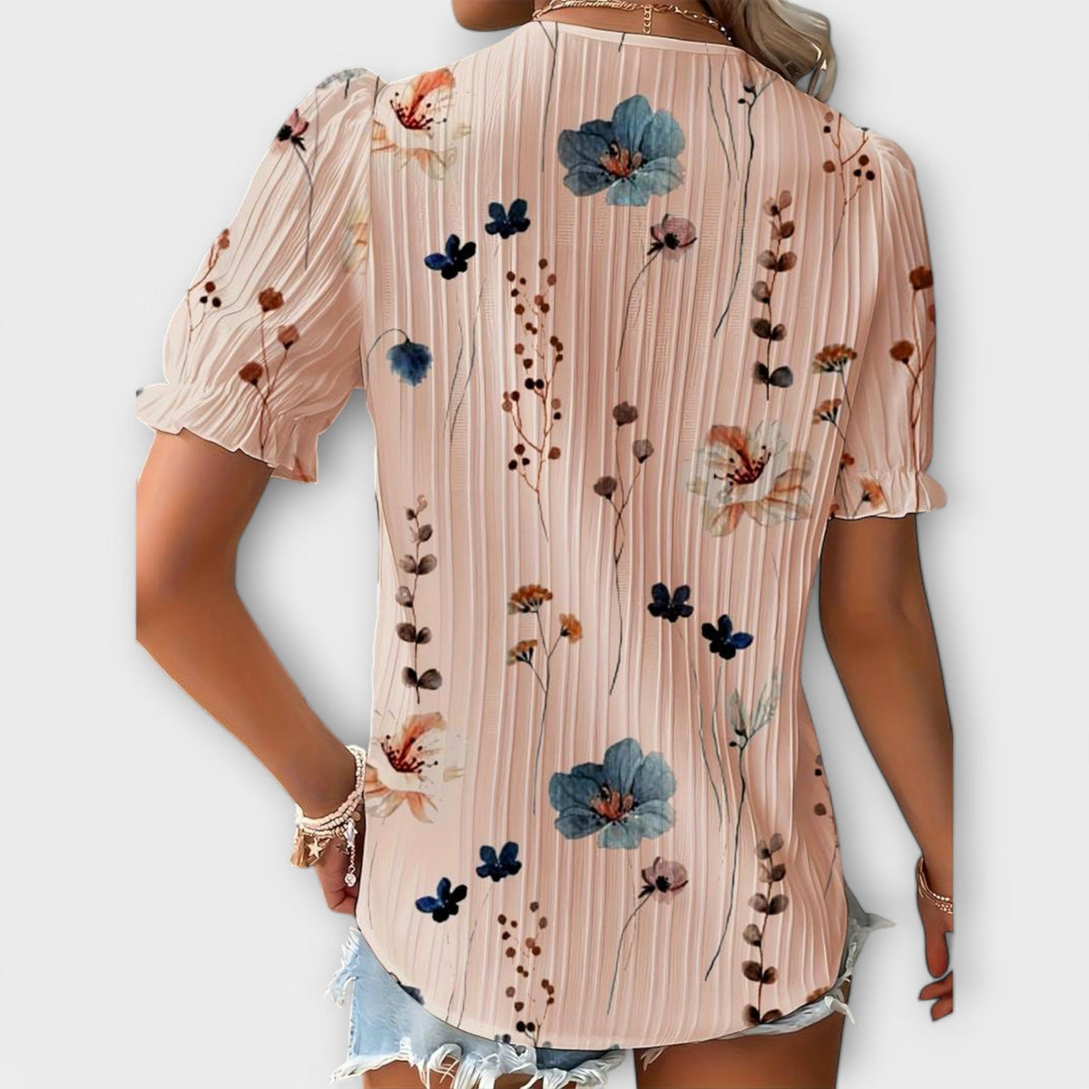 Amelia | Blusa con Escote V de Primavera