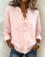 Brinae | Blusa con Escote V Fruncido