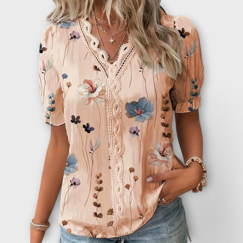 Amelia | Blusa con Escote V de Primavera