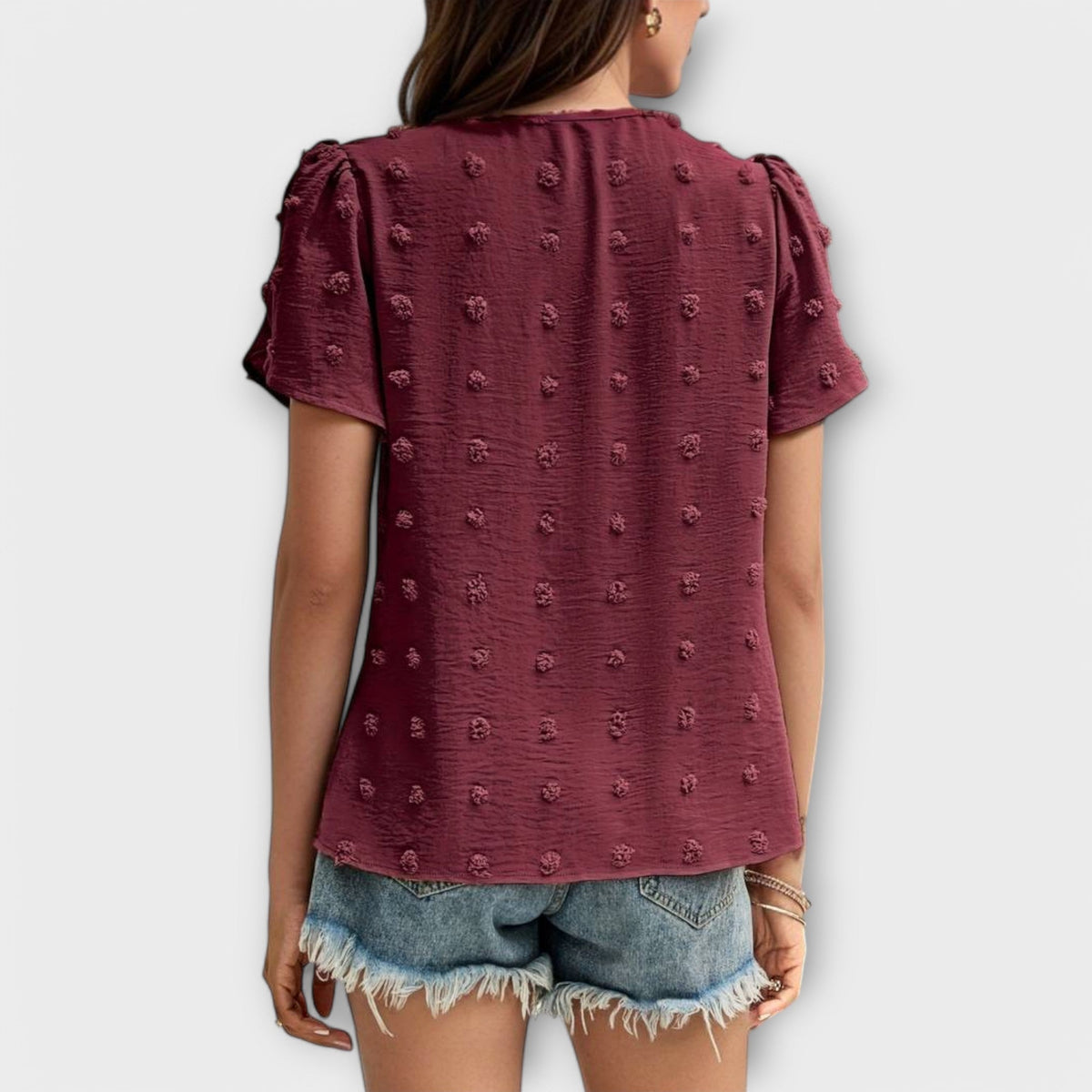 Charlotte | Blusa de Lunares Suizos