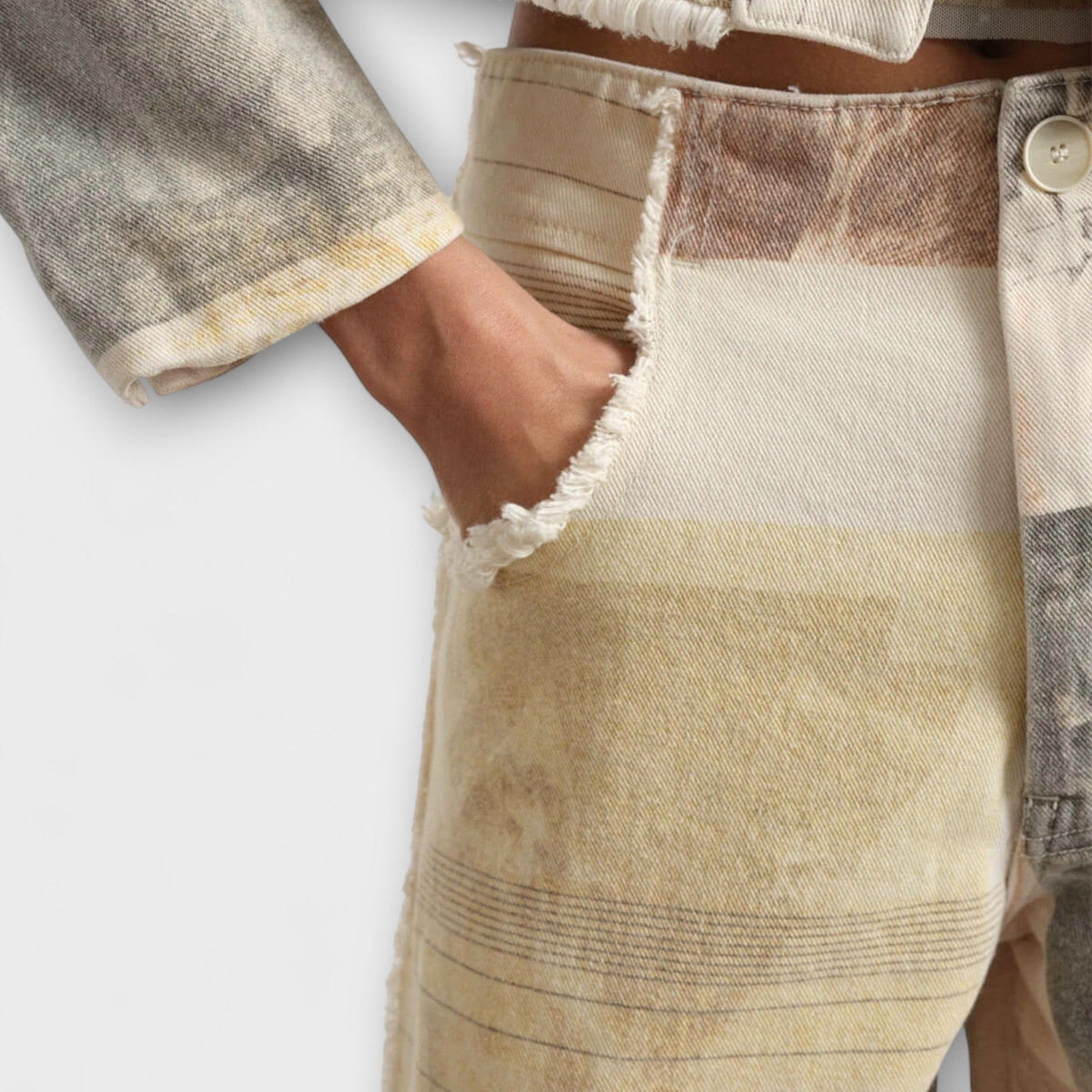 Rhea | Vaquero Vintage Estampado Ancho