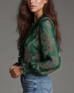 Norina | Blusa con Escote V de Tacto Suave