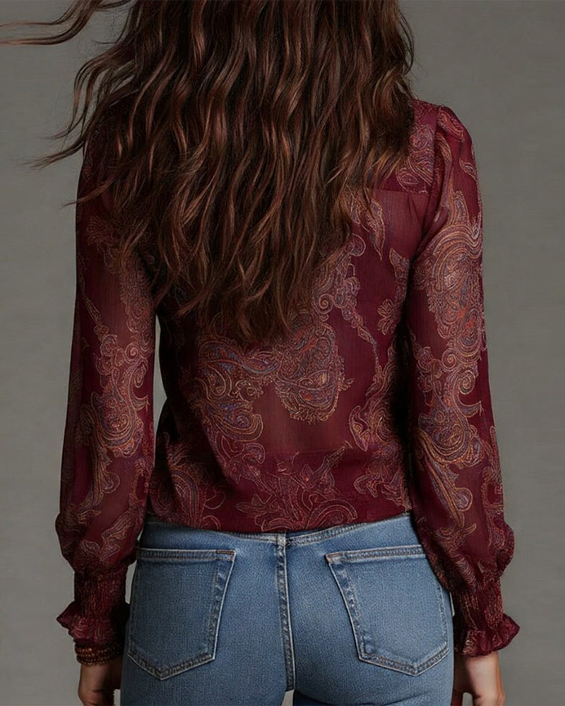 Norina | Blusa con Escote V de Tacto Suave