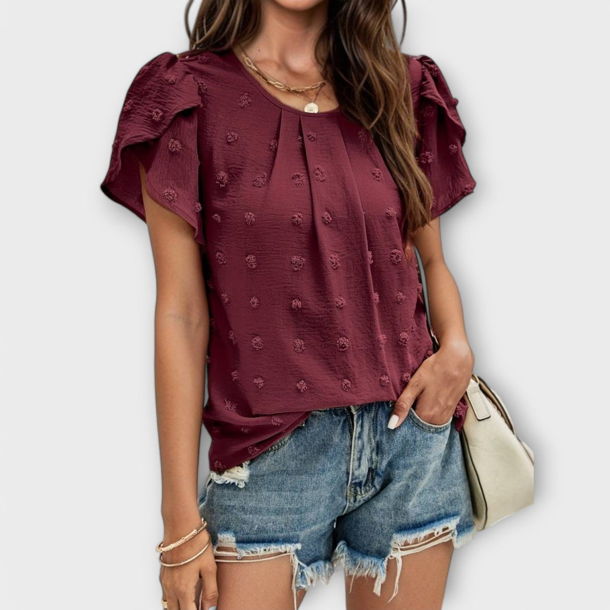 Charlotte | Blusa de Lunares Suizos