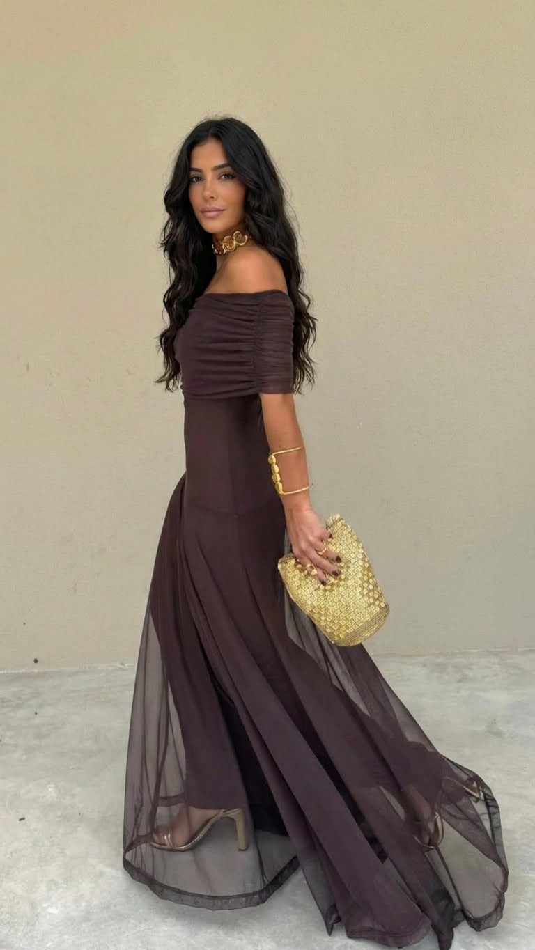 Zailyre | Vestido de Hombros Descubiertos