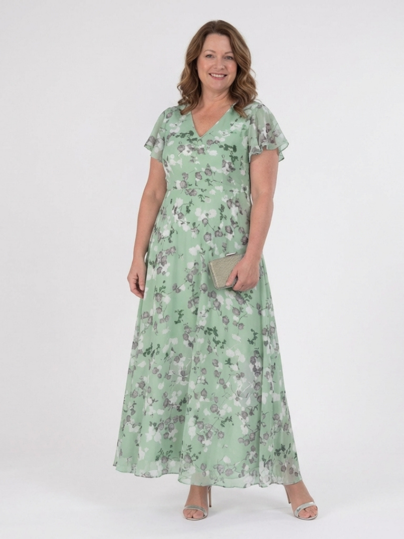 Isabela | Vestido Maxi de Gasa Floral