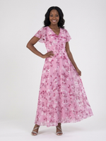 Isabela | Vestido Maxi de Gasa Floral