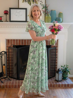 Isabela | Vestido Maxi de Gasa Floral