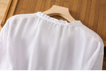 Kissina | Blusa de Algodón y Lino Bordada
