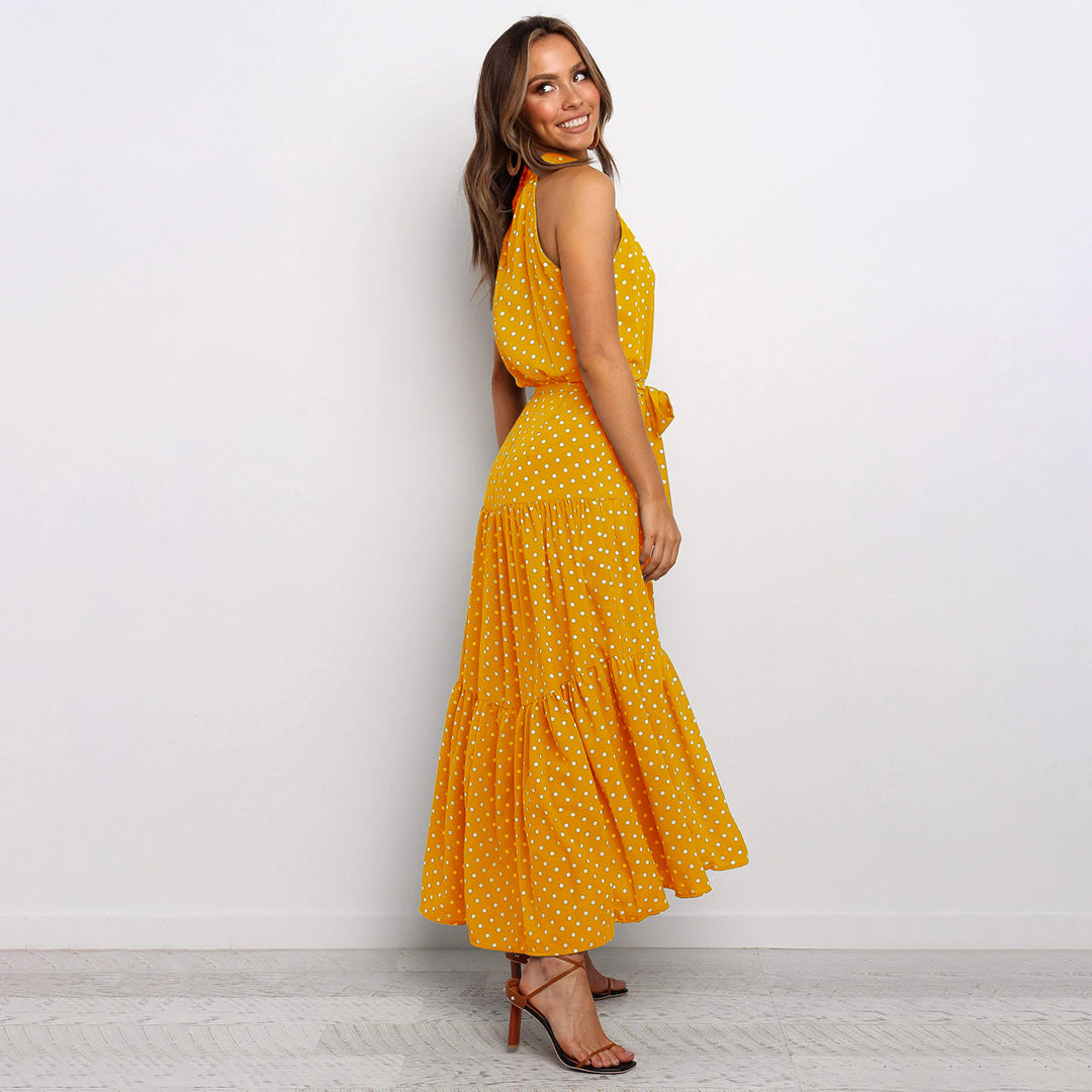 Elvira | Vestido Largo con Lunares