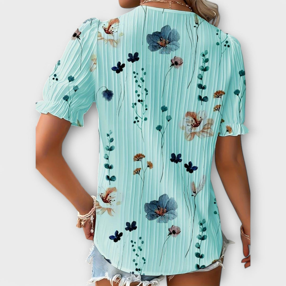 Amelia | Blusa con Escote V de Primavera