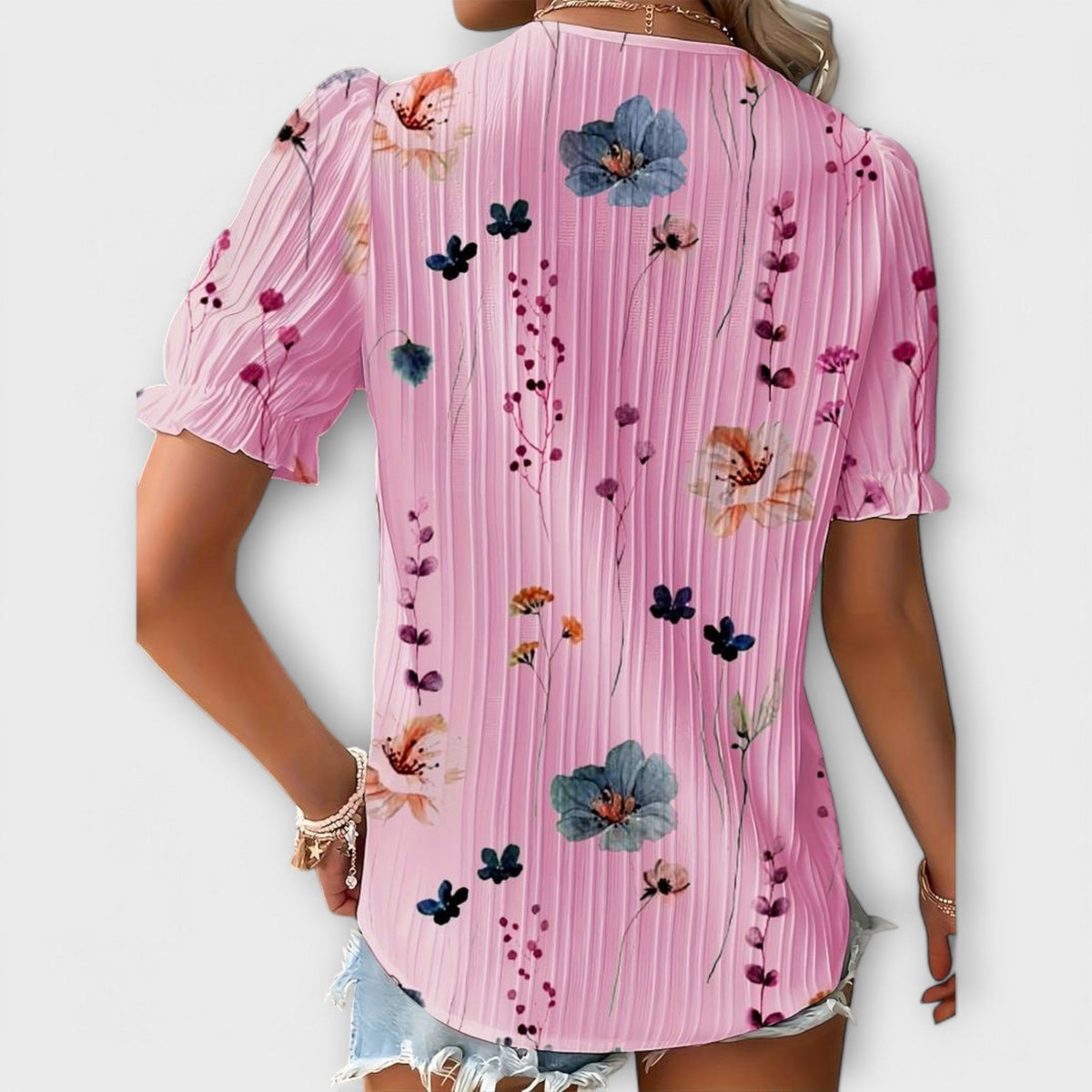 Amelia | Blusa con Escote V de Primavera