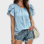 Charlotte | Blusa de Lunares Suizos