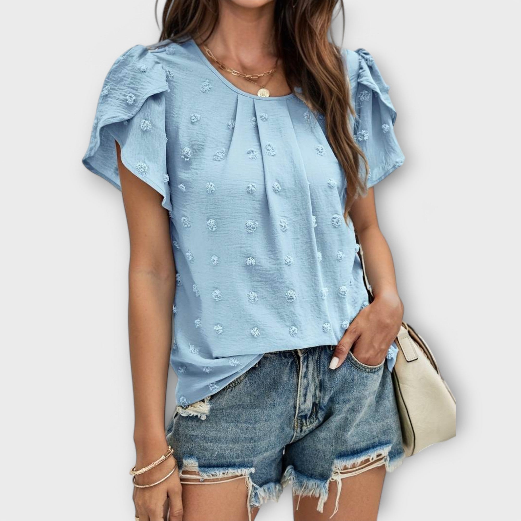 Charlotte | Blusa de Lunares Suizos