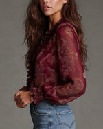 Norina | Blusa con Escote V de Tacto Suave