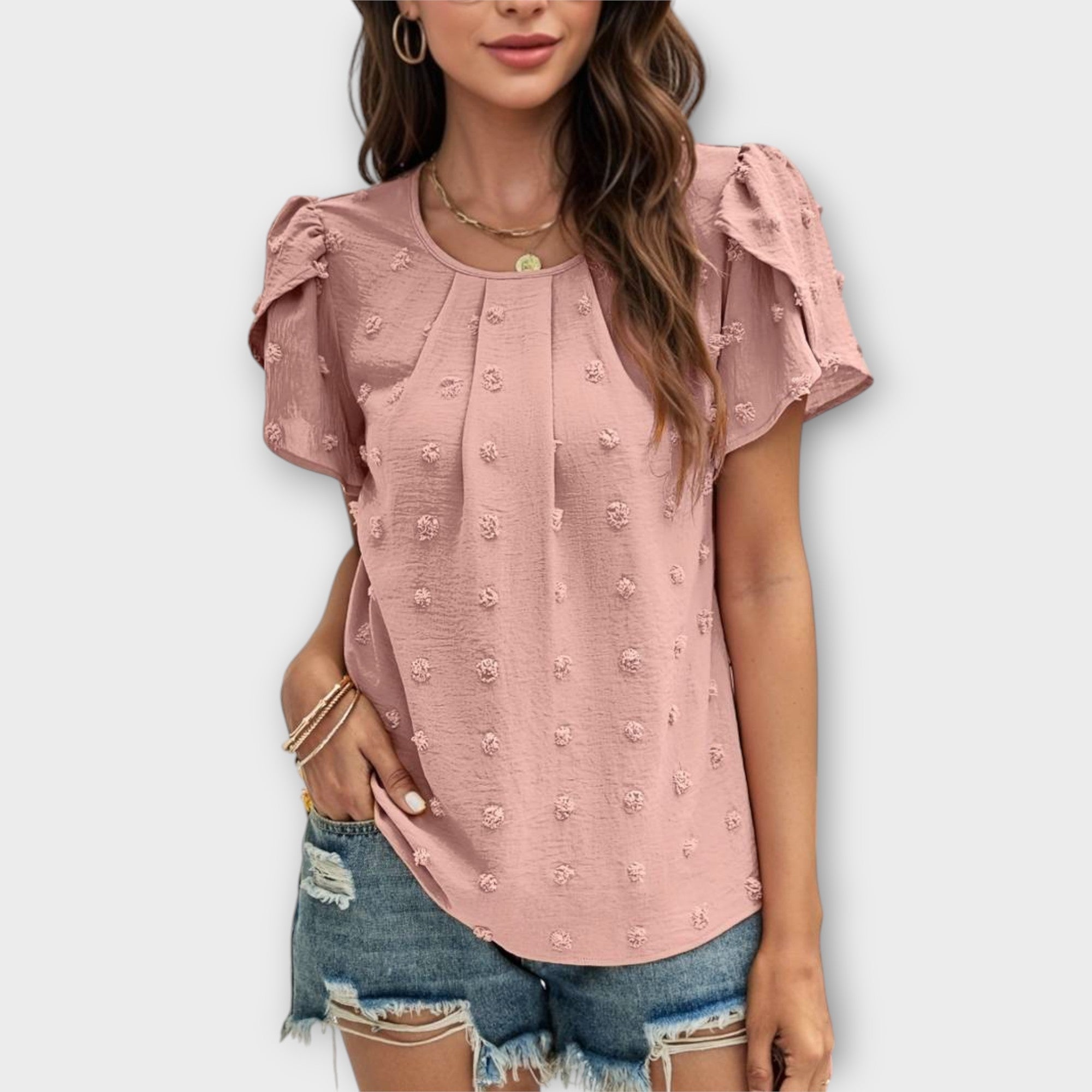 Charlotte | Blusa de Lunares Suizos