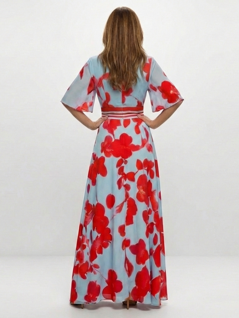 Valentina | Vestido Maxi Floral con Escote V