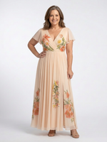 Camila | Vestido Maxi Floral Plisado