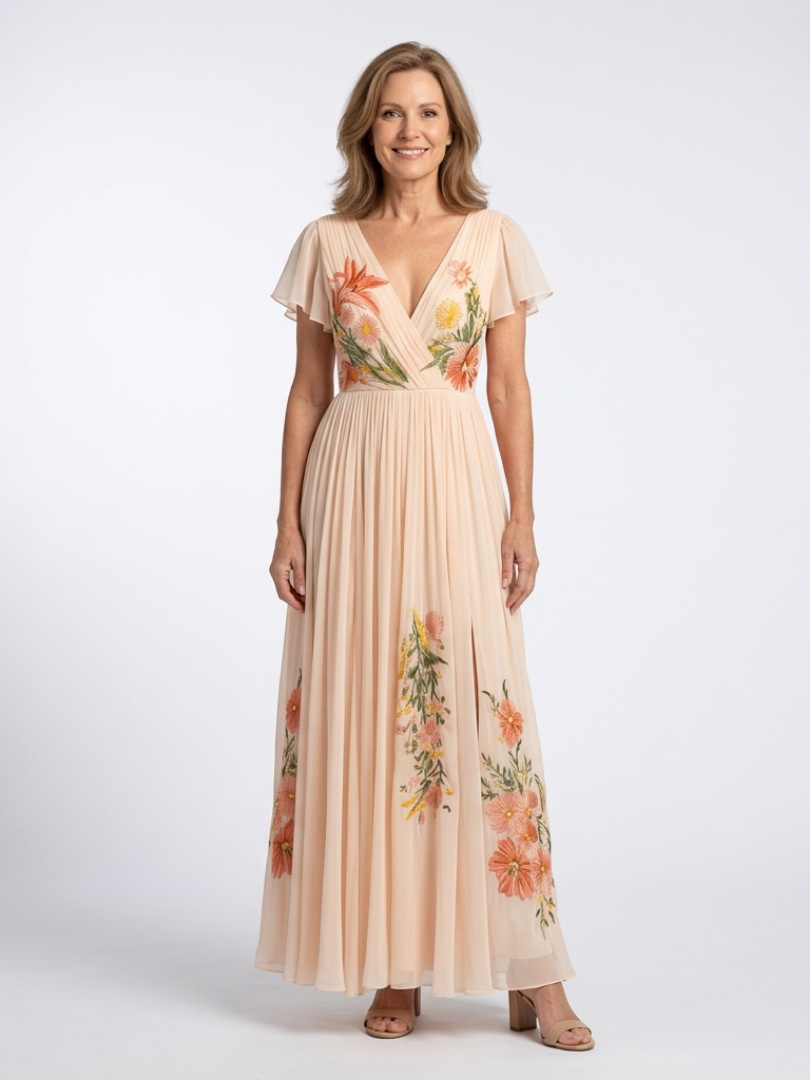 Camila | Vestido Maxi Floral Plisado