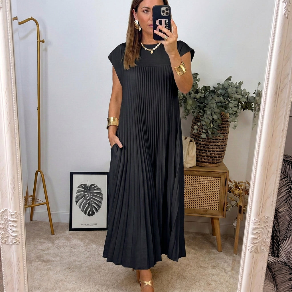 Ana | Vestido Plisado de Elegancia Atemporal