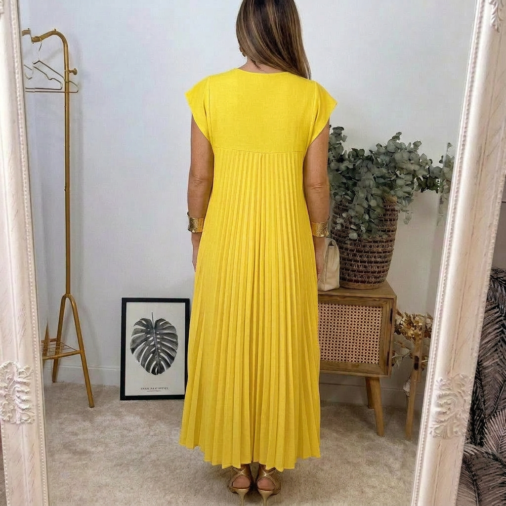 Ana | Vestido Plisado de Elegancia Atemporal