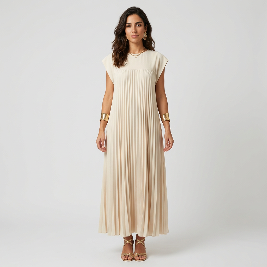 Ana | Vestido Plisado de Elegancia Atemporal