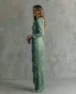Serenva | Vestido Midi con Mangas de Flecos