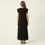 Josette | Vestido de Lino con Escote de Encaje