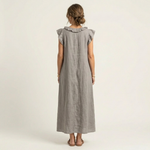 Josette | Vestido de Lino con Escote de Encaje