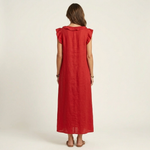 Josette | Vestido de Lino con Escote de Encaje