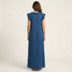Josette | Vestido de Lino con Escote de Encaje