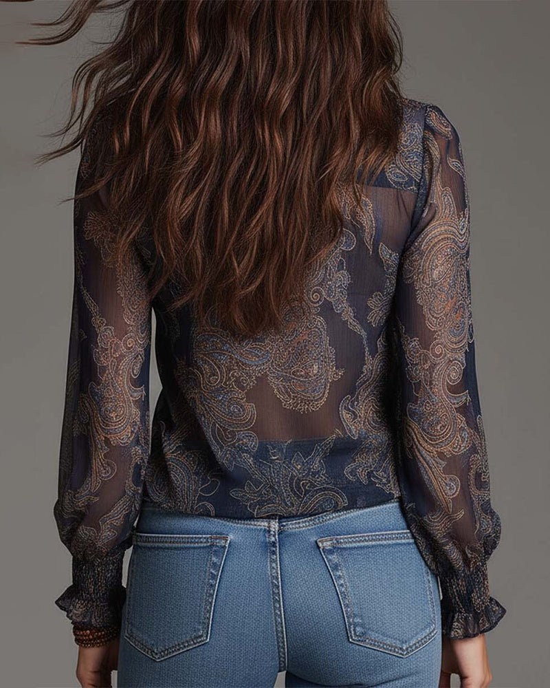 Norina | Blusa con Escote V de Tacto Suave